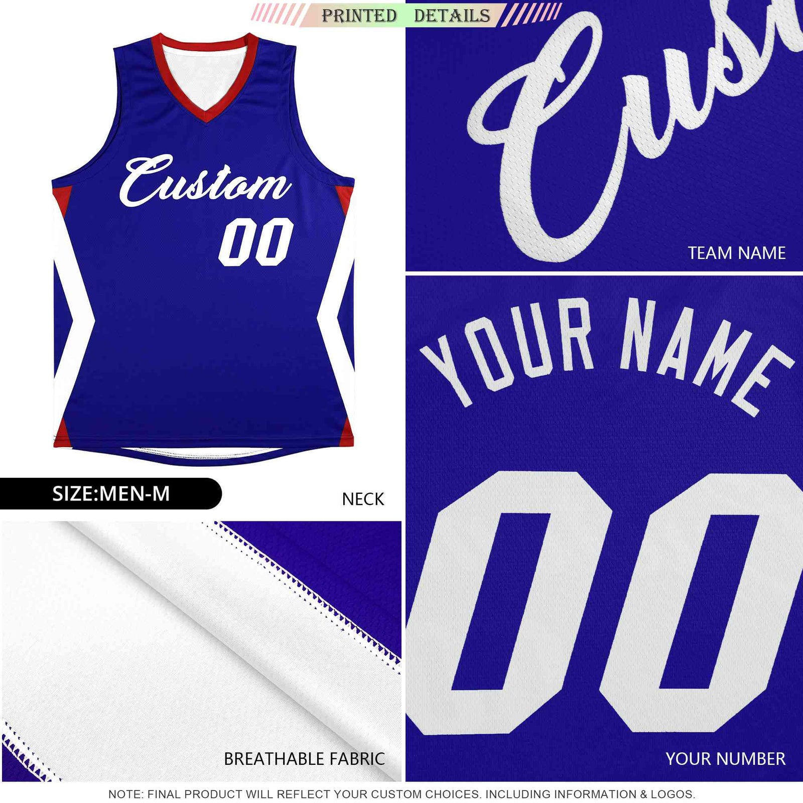 Custom Navy Side Rhombus Graffiti Pattern Sets Basketball Jersey