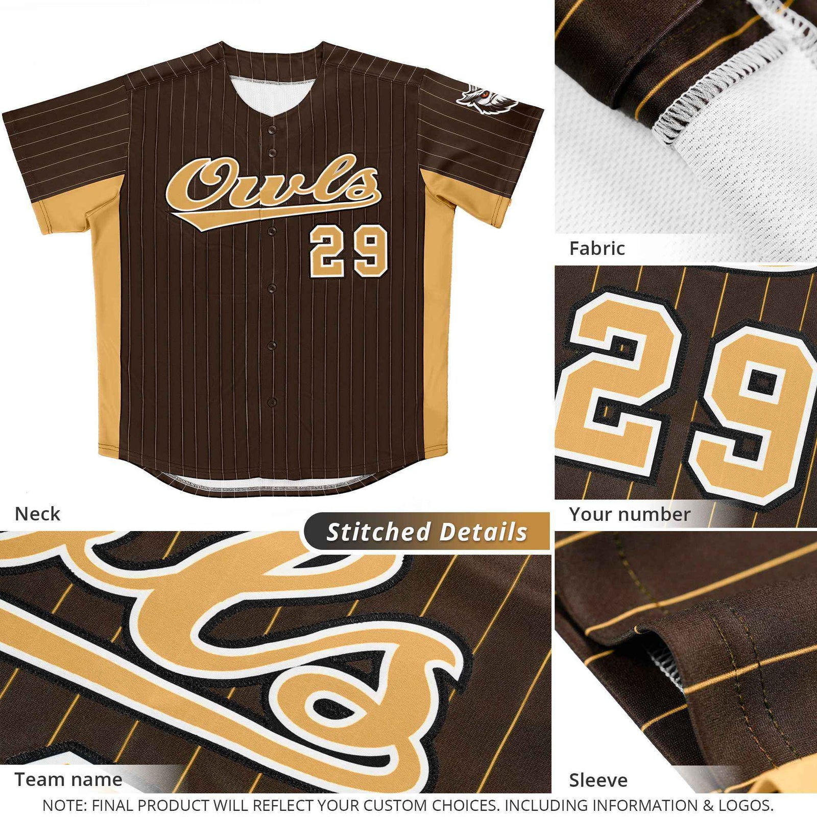 Custom Gray Navy Stripe Fashion Design Full Button Authentic Baseball Jersey