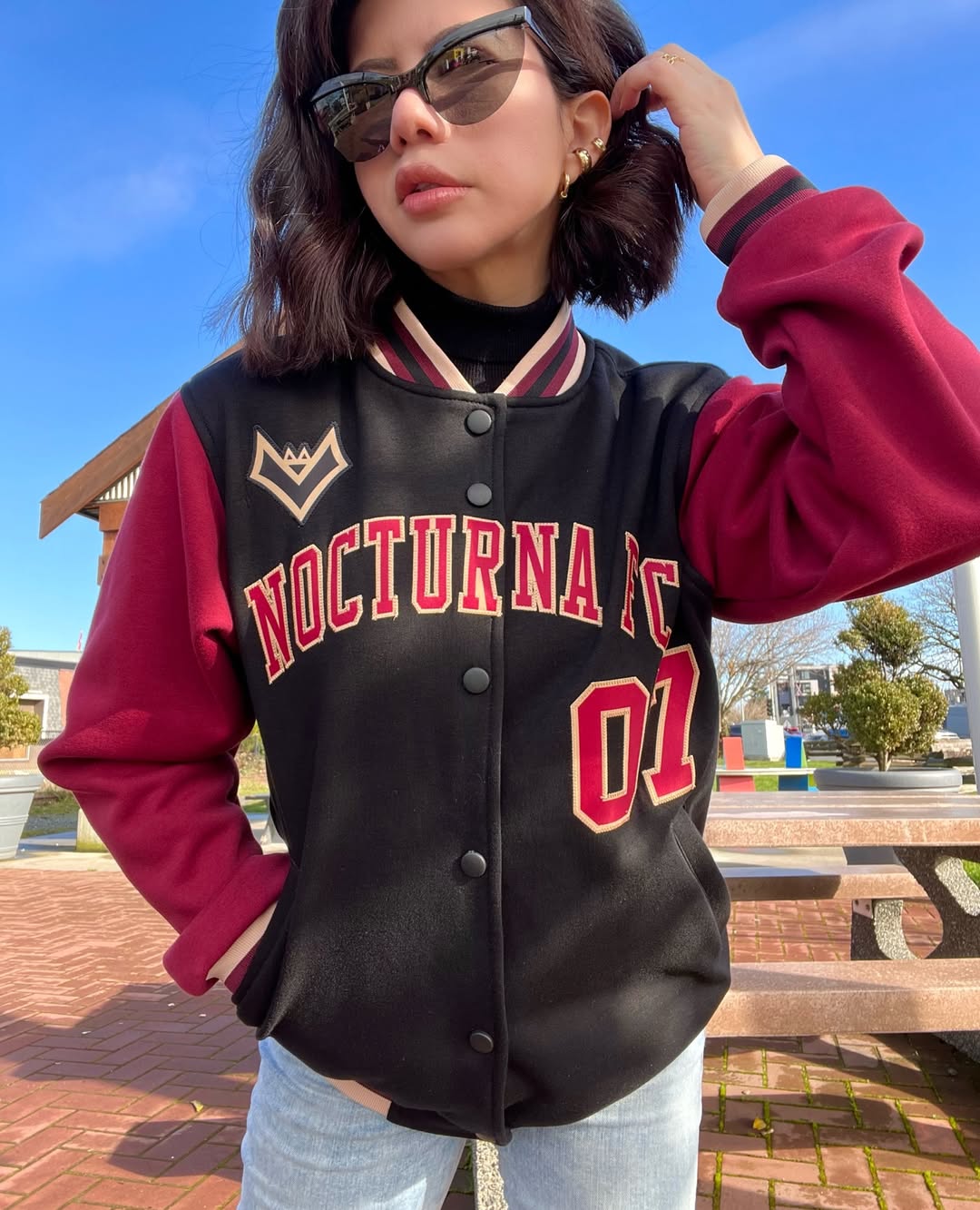 Custom Black Crimson-Khaki Raglan Sleeves Varsity Full-Snap Letterman Jacket