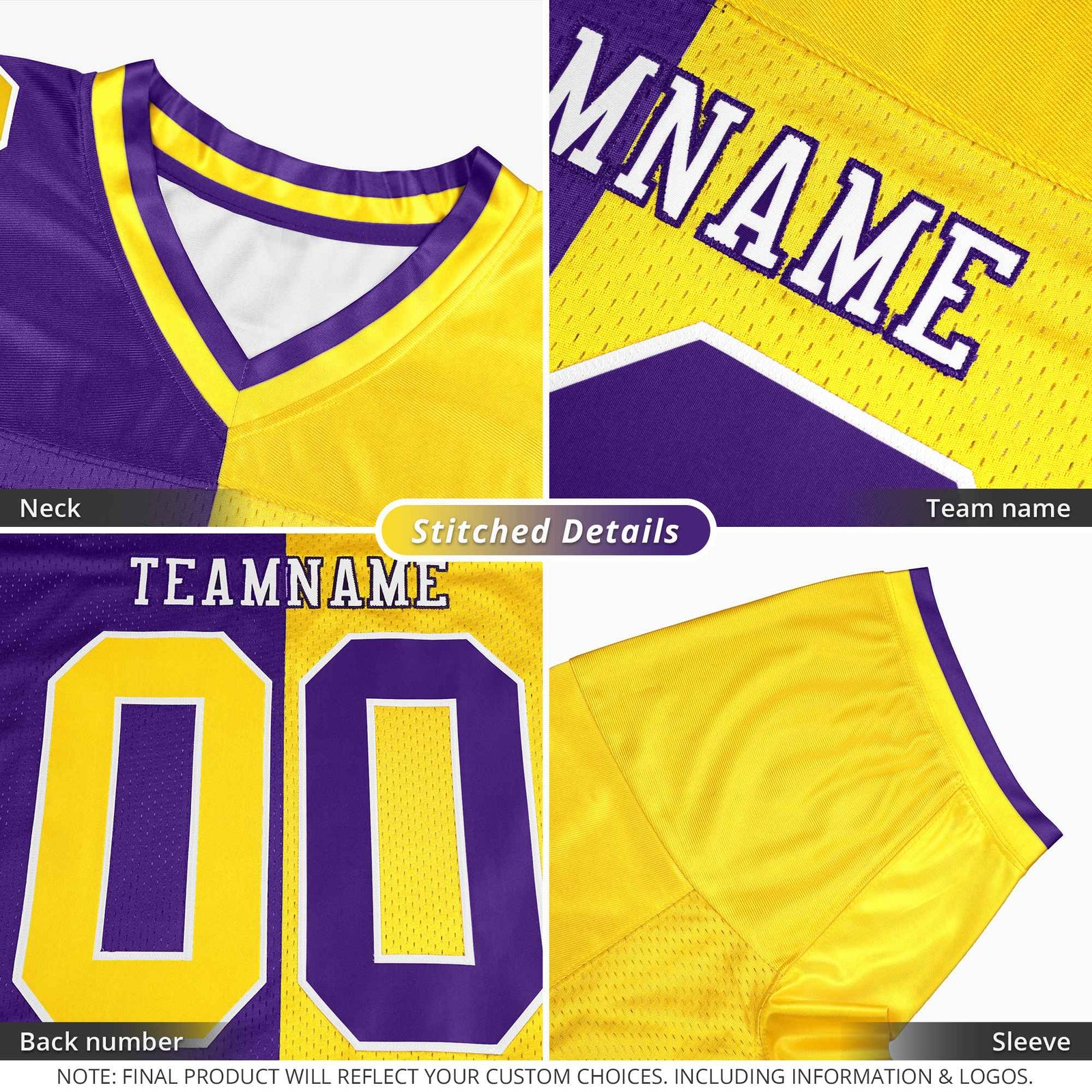 Custom Black Red Personalized Split Two Tone Design Authentic Football Jersey