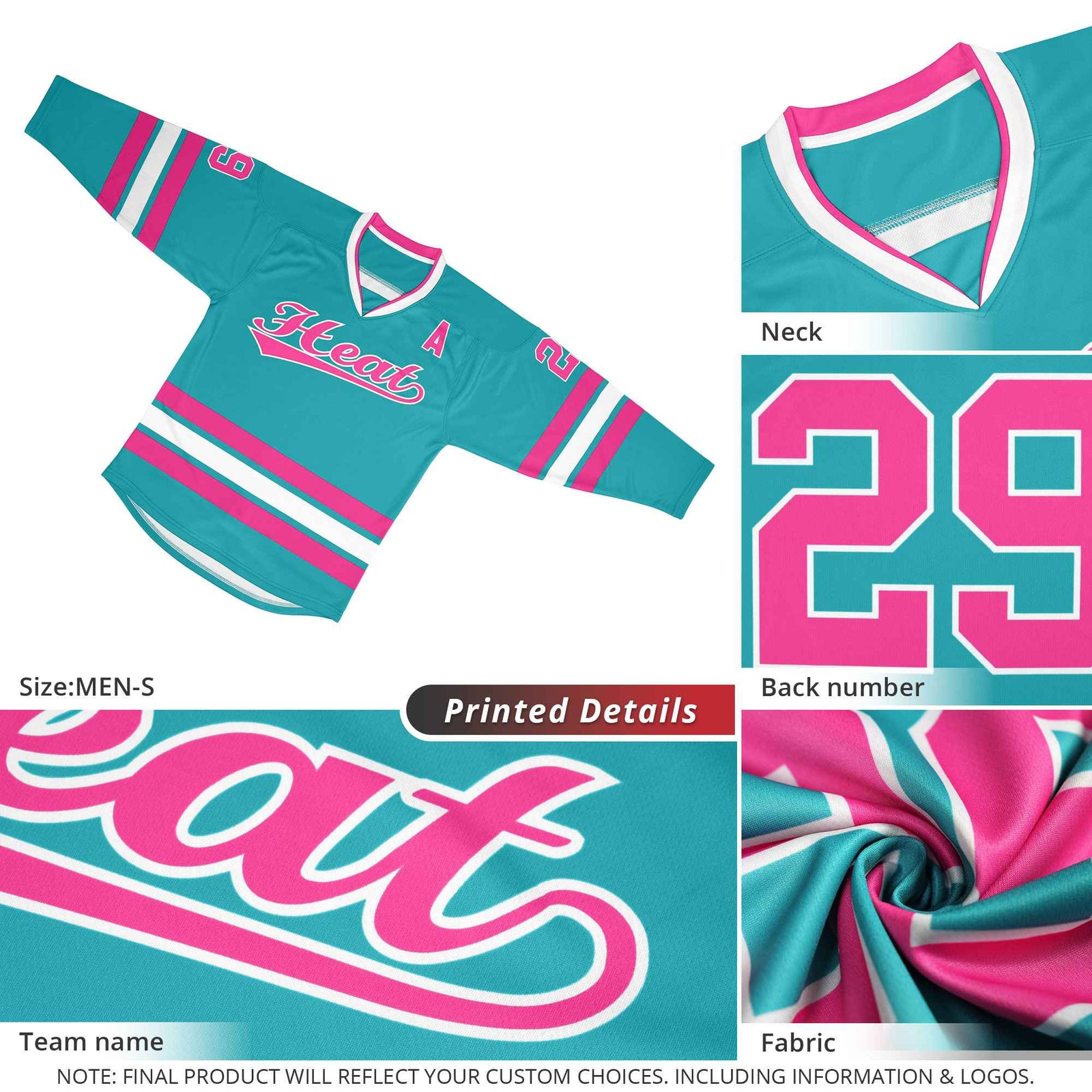 Custom Khaki Red-Gold Classic Style Hockey Jersey