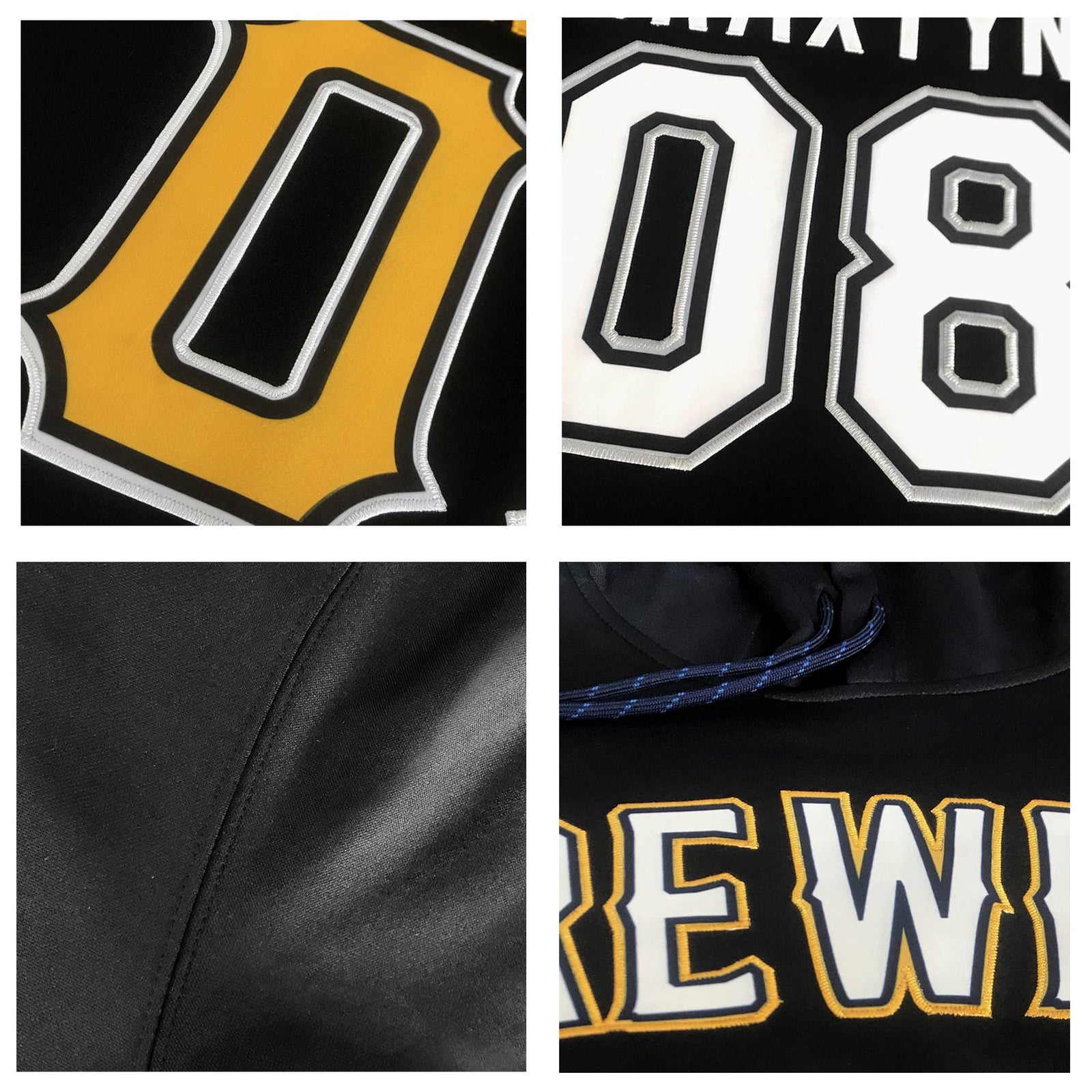 Custom Stitched Royal Gold Gradient Fashion Athletic Pullover Sweatshirt Hoodie