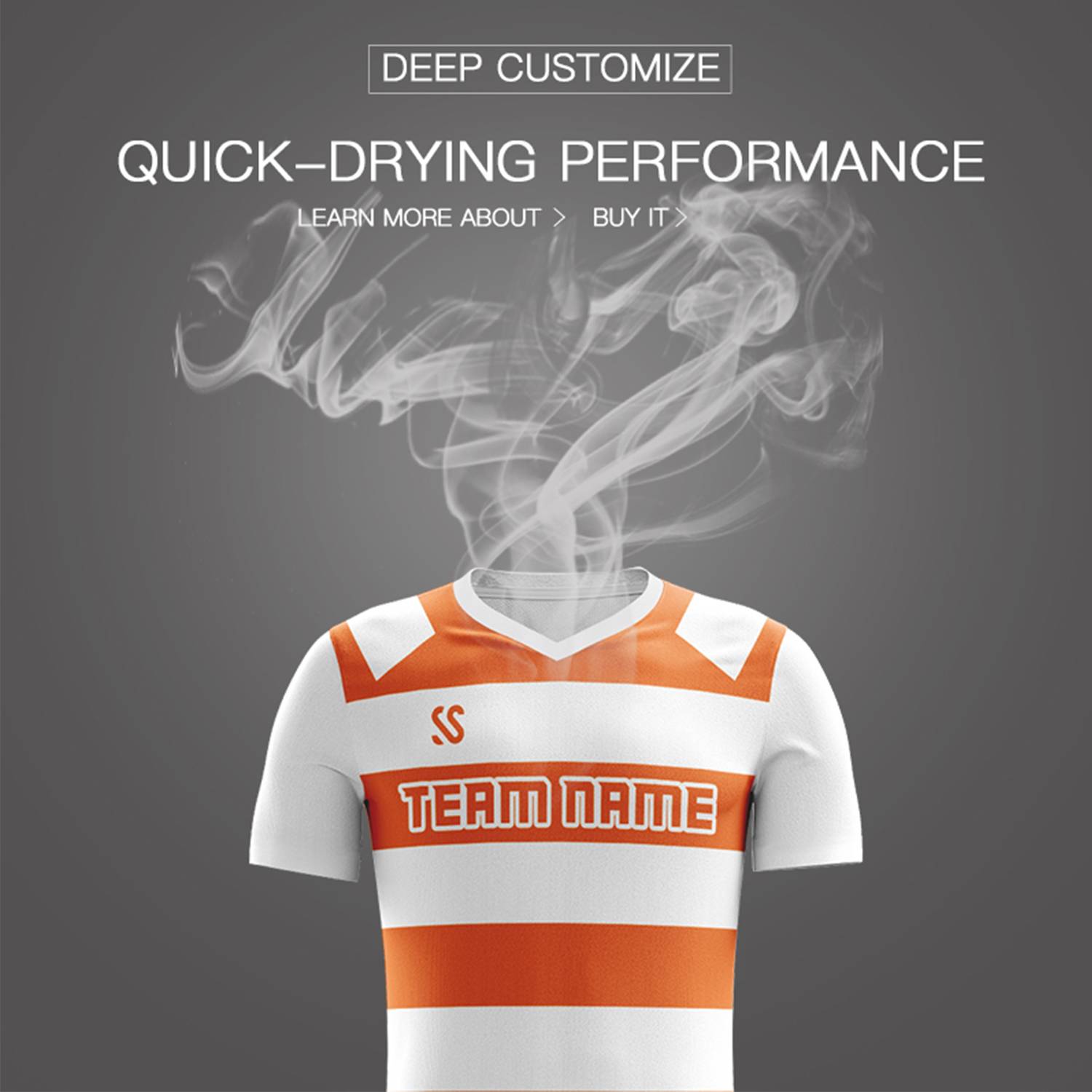 Custom Orange Casual Printing Sportswear Soccer Sets Jersey