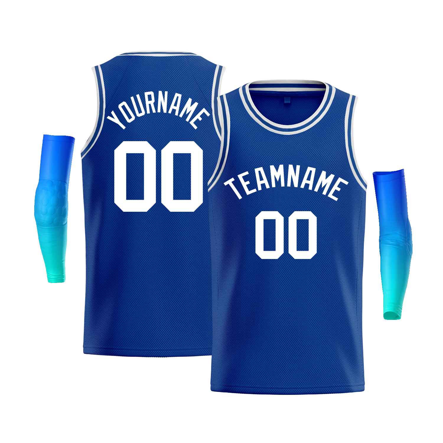 Custom Royal White Classic Tops Men Casual Bull Basketball Jersey