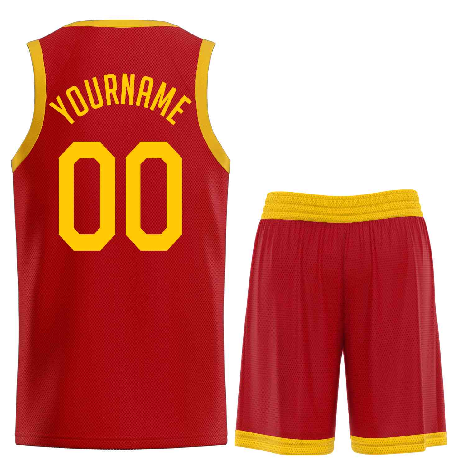 Custom Red Yellow Classic Sets Sports Uniform Basketball Jersey