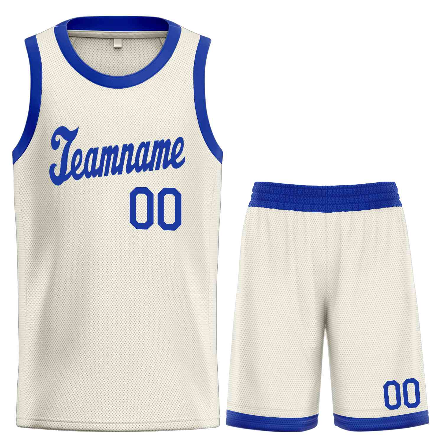 Custom Cream Royal Classic Sets Sports Uniform Basketball Jersey