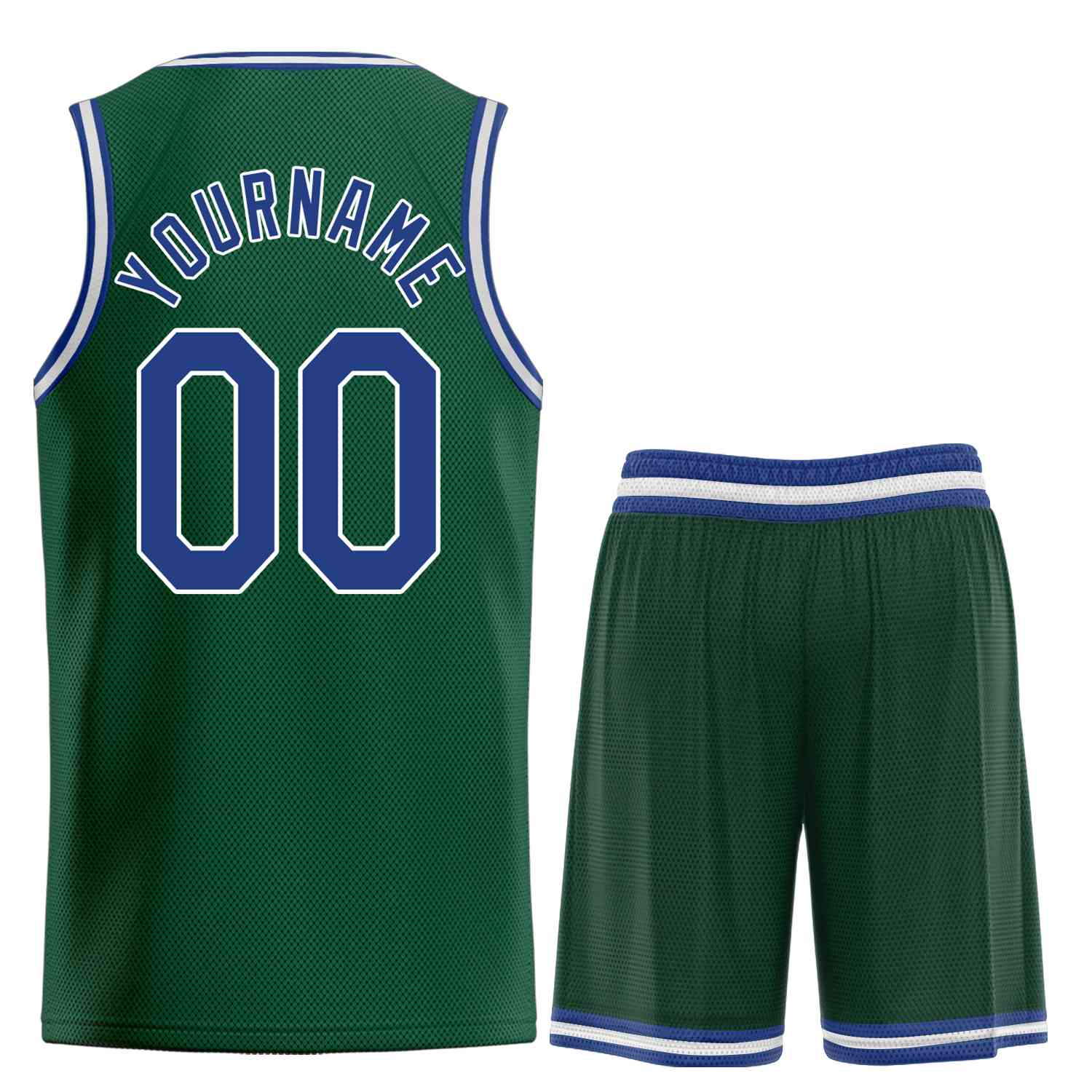 Custom Hunter Green Royal-White Heal Sports Uniform Classic Sets Basketball Jersey