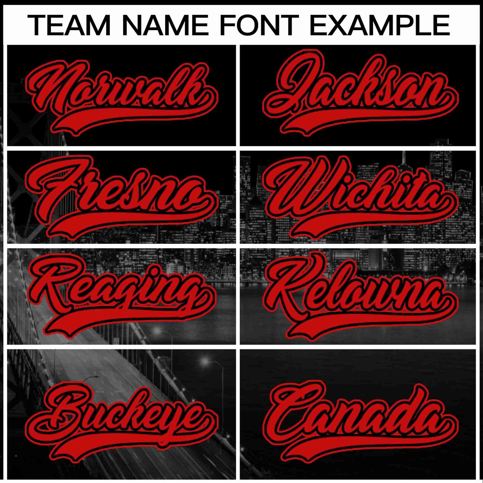 Custom Black Red-Black San Francisco City Skyline Baseball Jersey