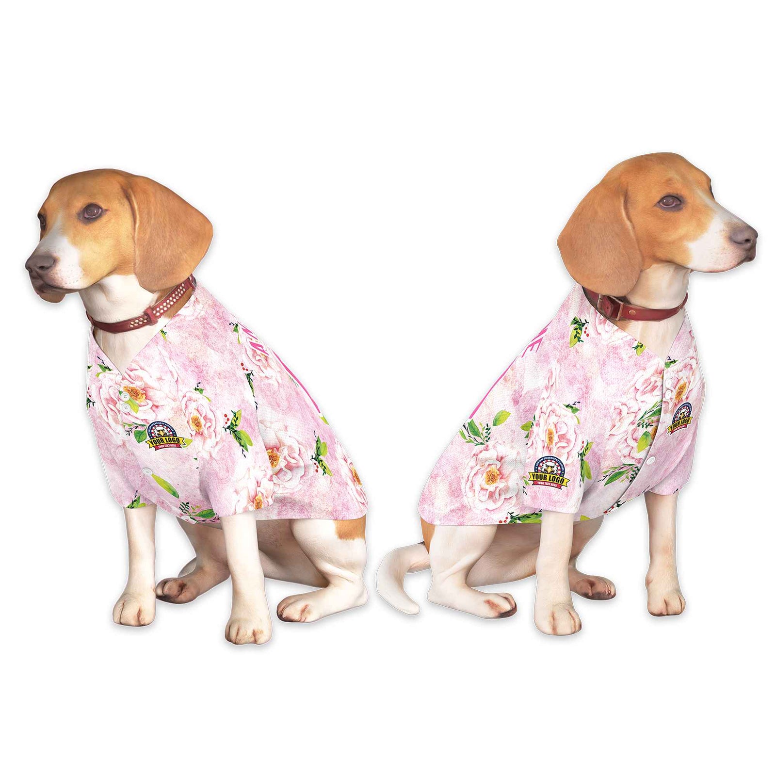 Custom Pink White Graffiti Pattern Dog Jersey