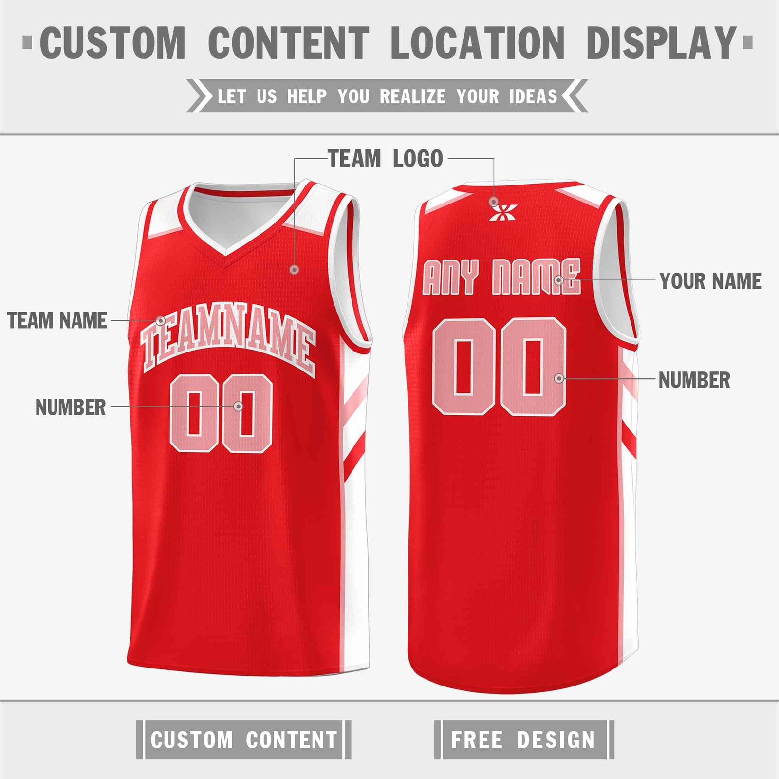 Custom Red Pink-White Classic Tops Style Mesh Sport Basketball Jersey
