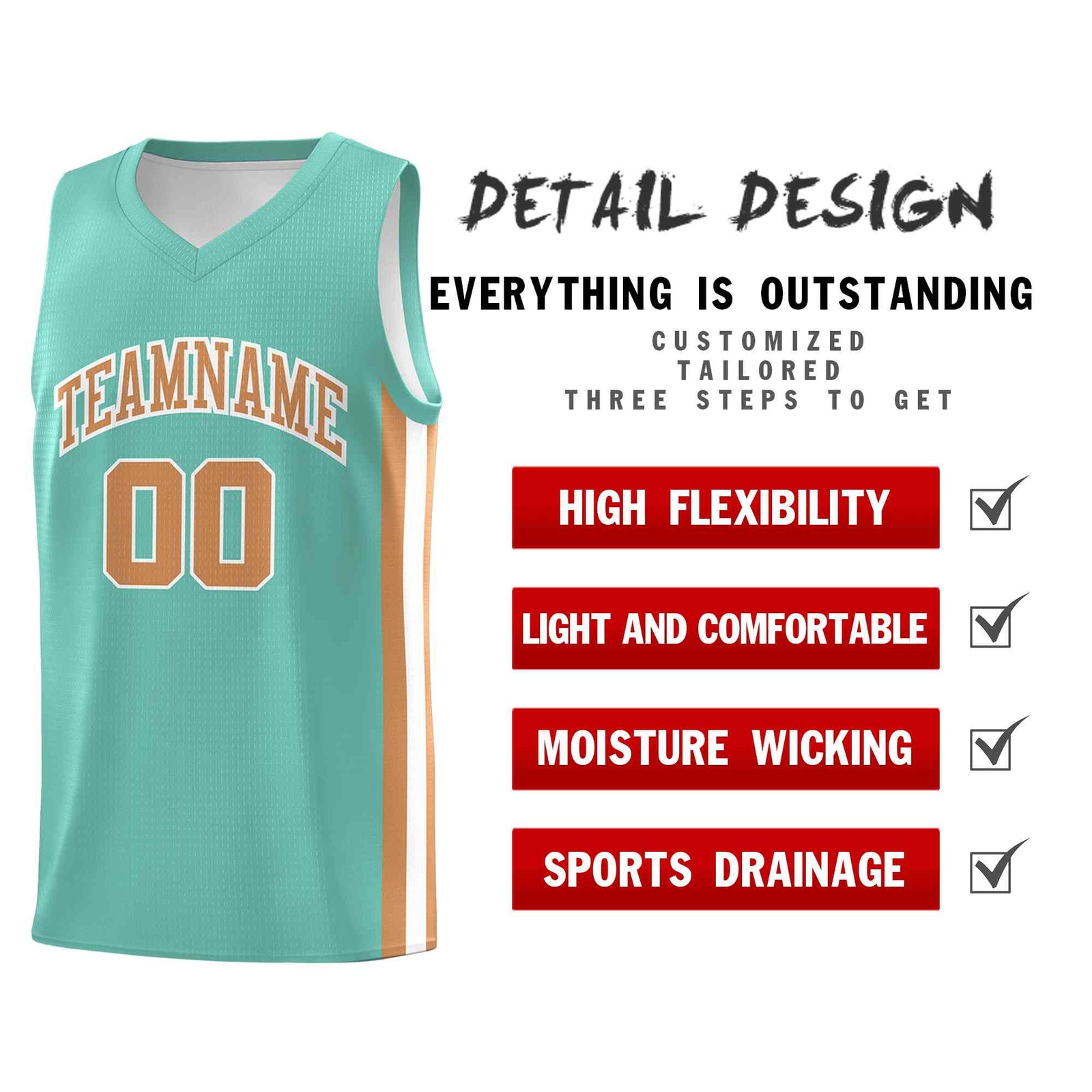 Custom Teal Old Gold-White Classic Tops Mesh Sport Basketball Jersey