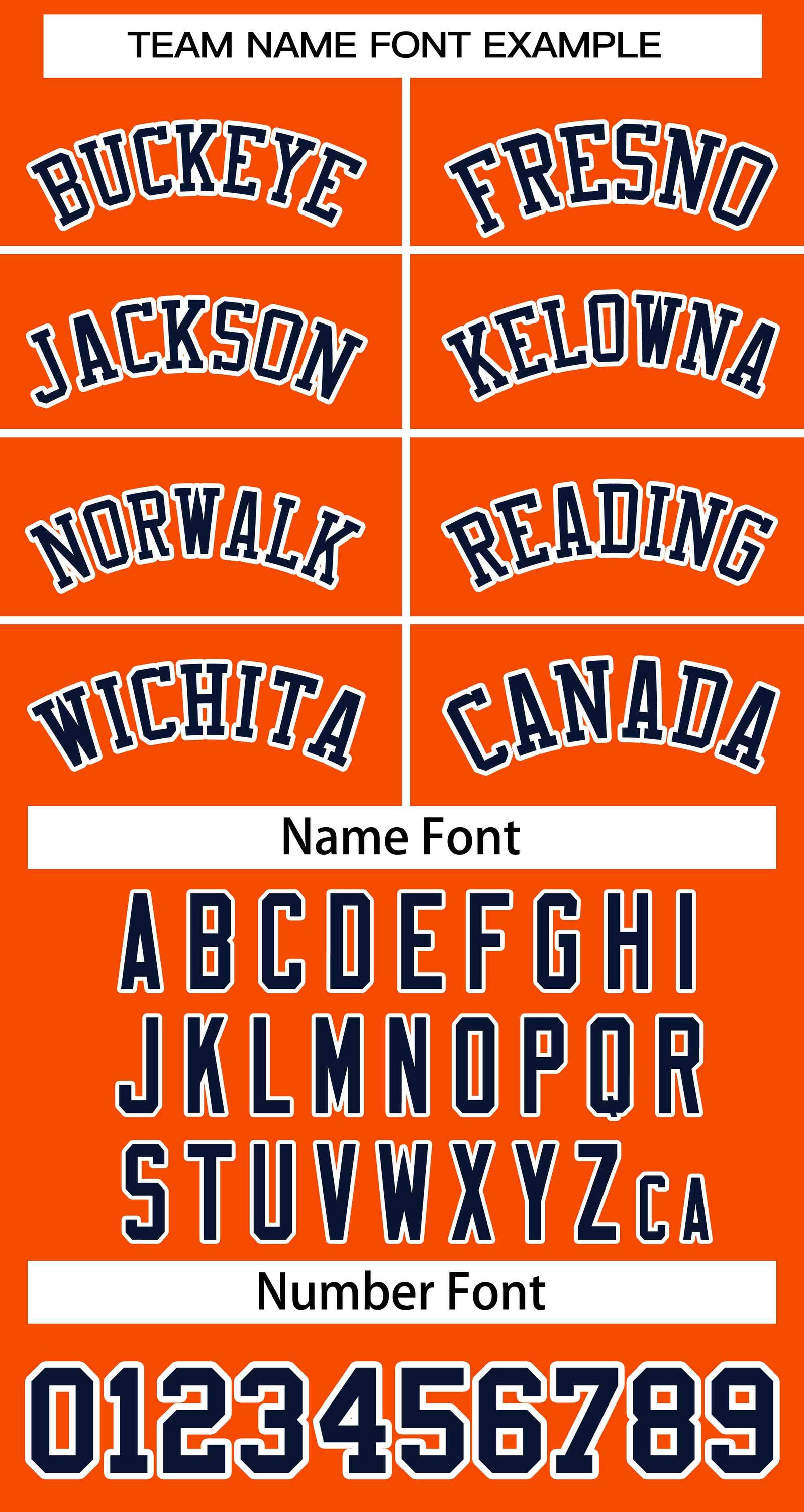 Custom Orange Navy-White Classic Style Authentic Two-Button Softball Jersey