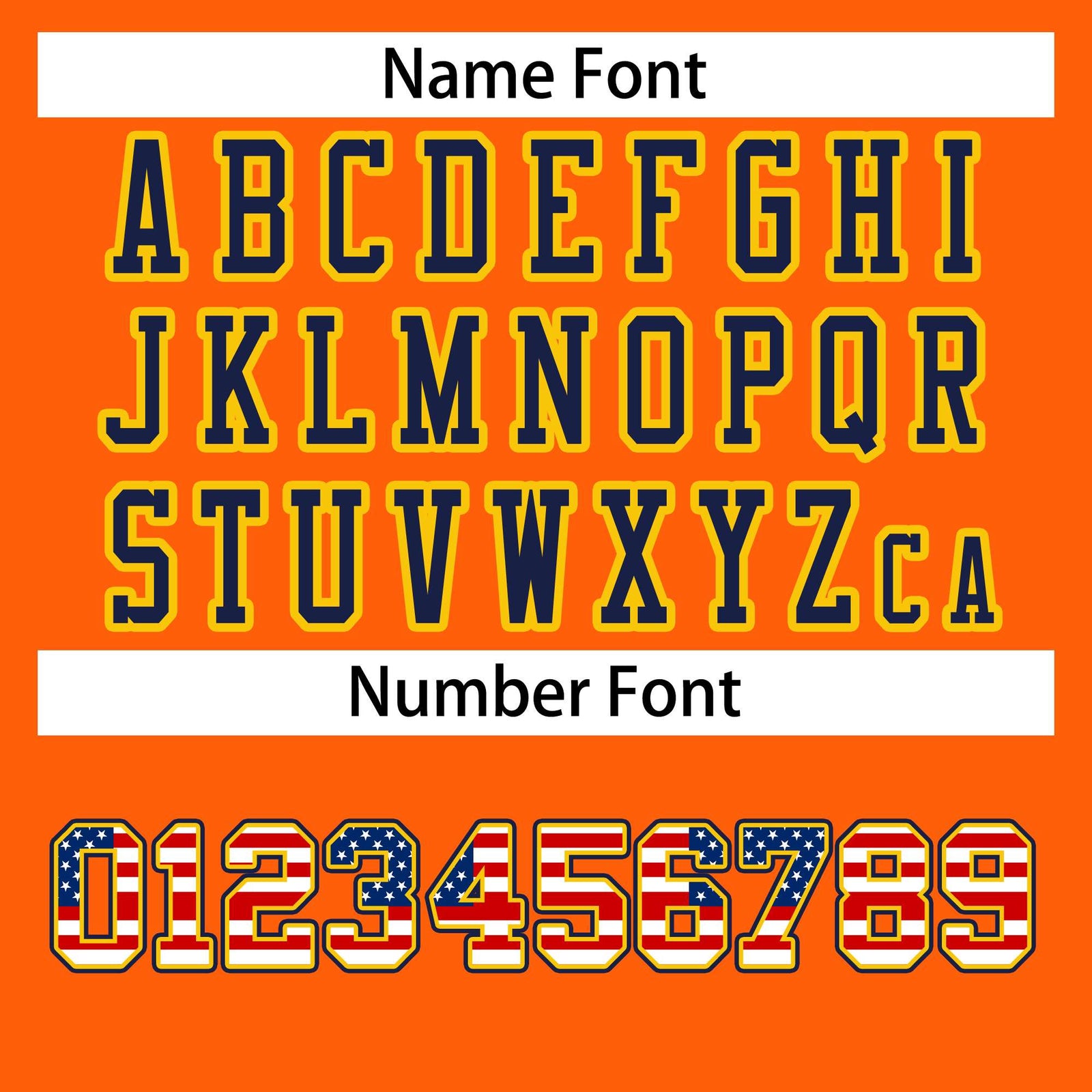 Custom Orange Navy-Gold Classic Style Authentic Football Jersey