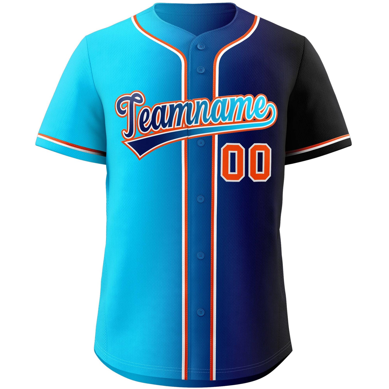 Custom Navy Jersey Gradient Fashion Authentic Baseball Jersey