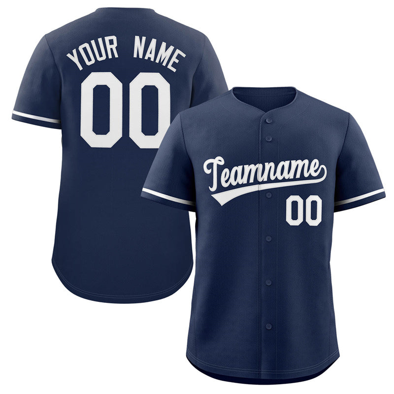 Custom White Navy Printing Game Training Shirt Baseball Shirt For Men Women Boys