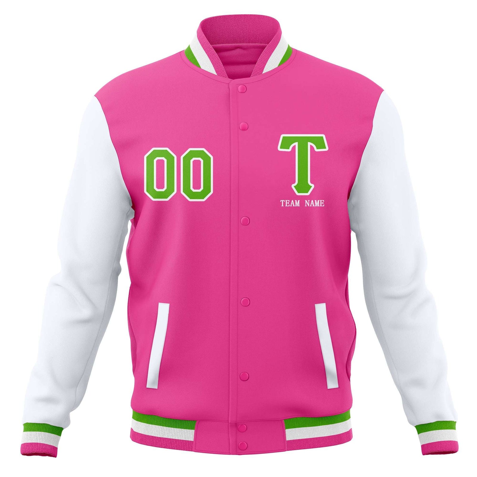Custom Personalized Letterman Varsity Baseball Jacket Stitched Name Number