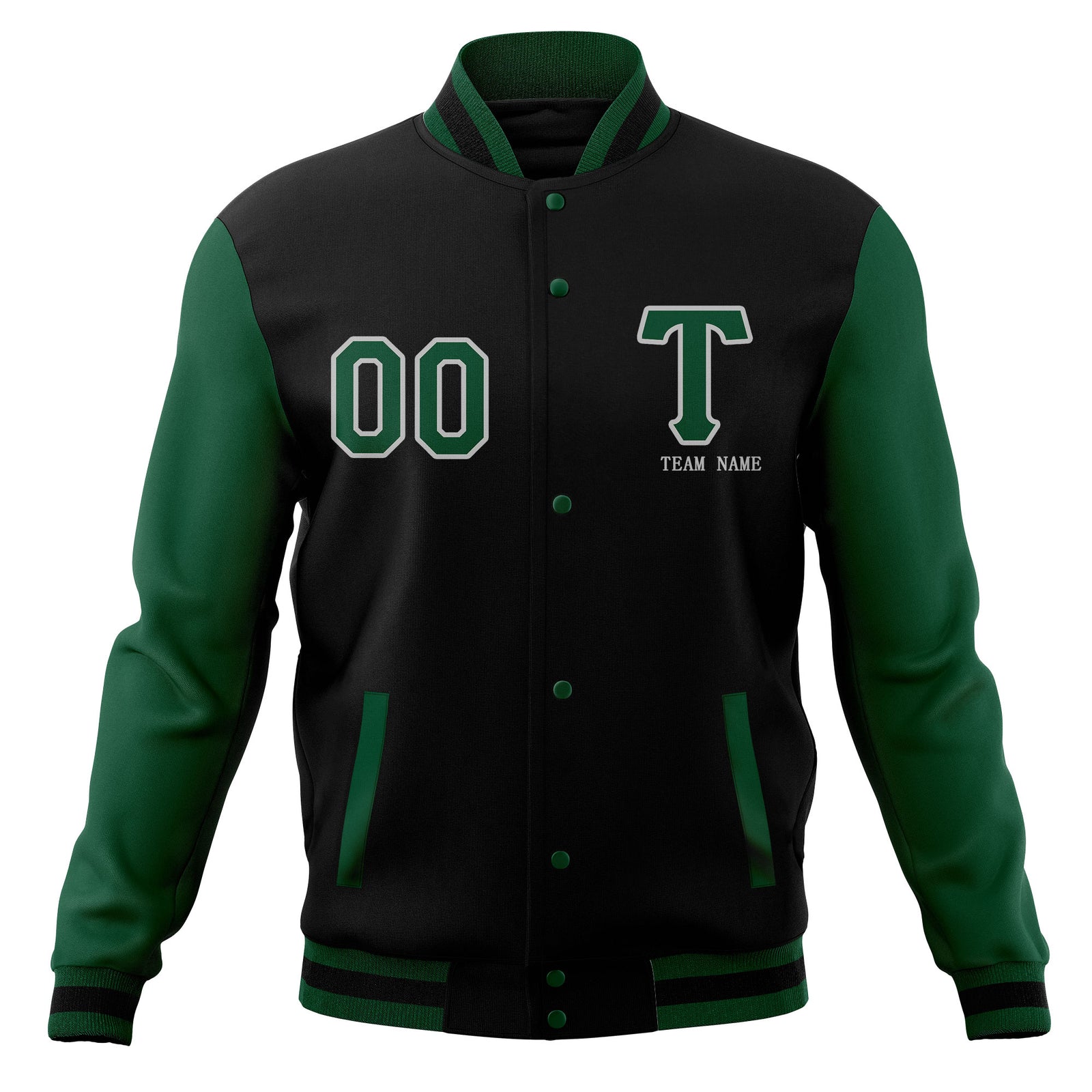 Custom Personalized Letterman Varsity Baseball Jacket Stitched Name Number