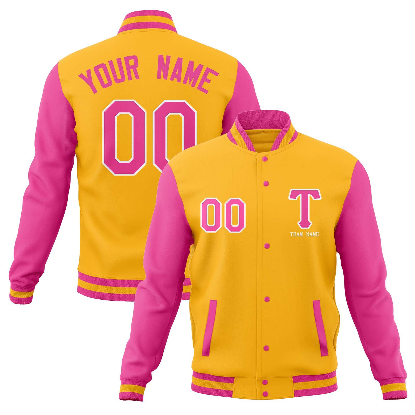 Custom Personalized Letterman Varsity Baseball Jacket Stitched Name Number