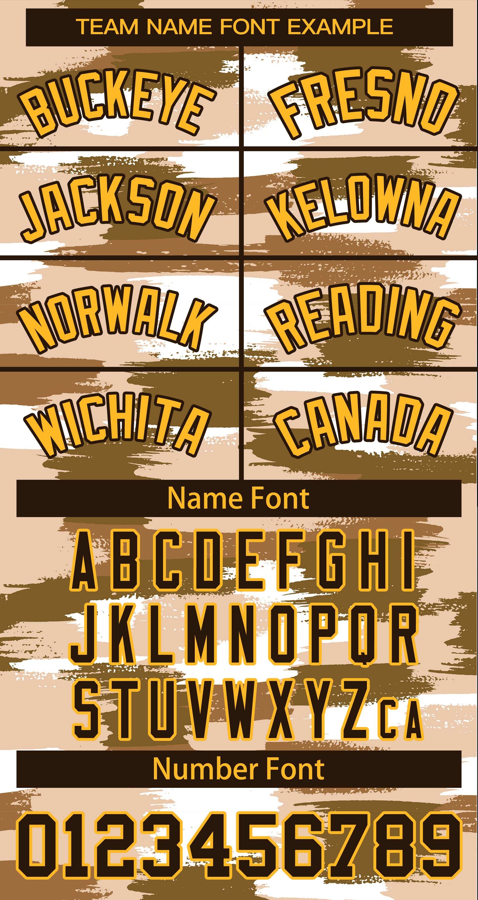 Custom Yellow Brown Camo Varsity Full-Snap Letterman Bomber Jacket