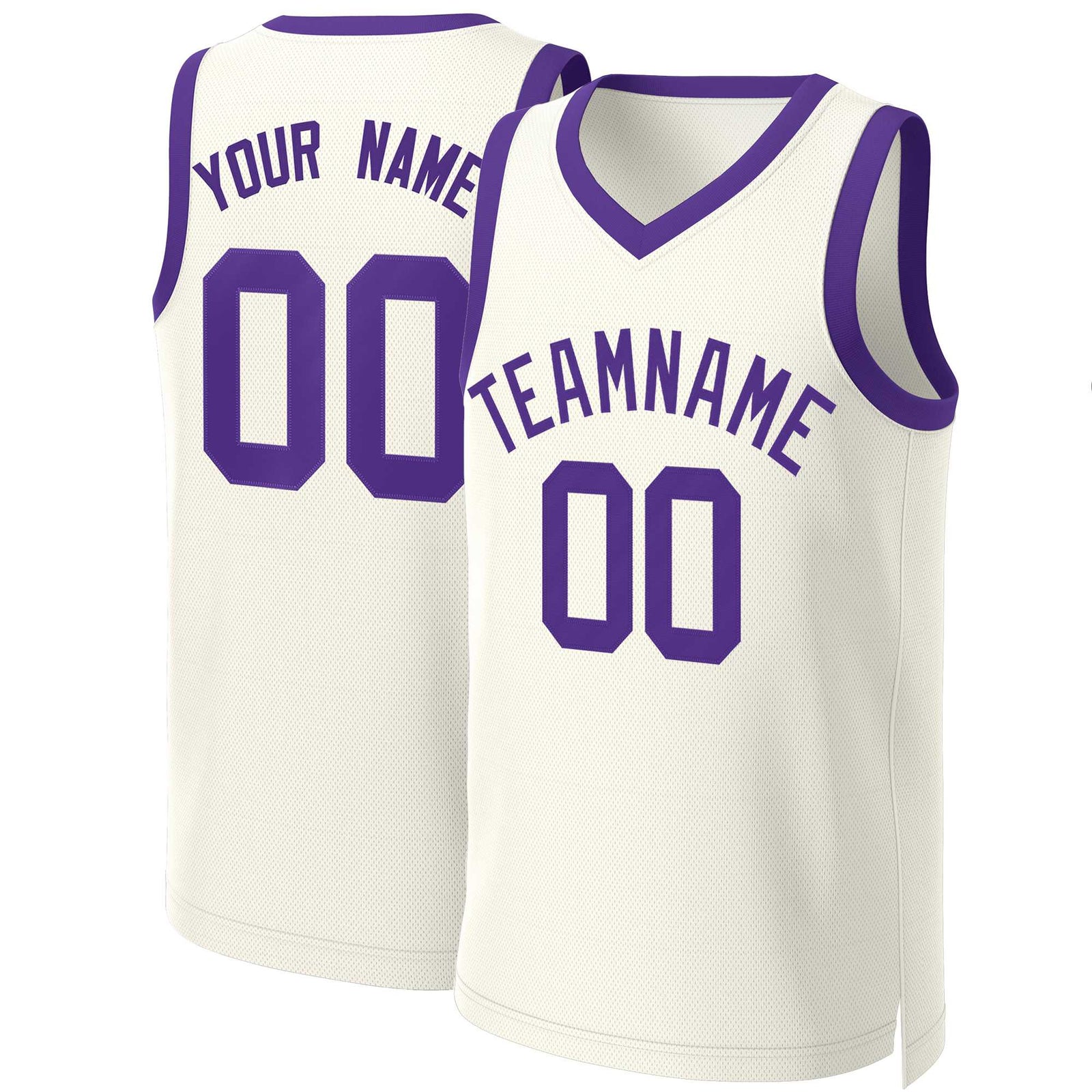 Custom Khaki Purple Classic Tops Basketball Jersey
