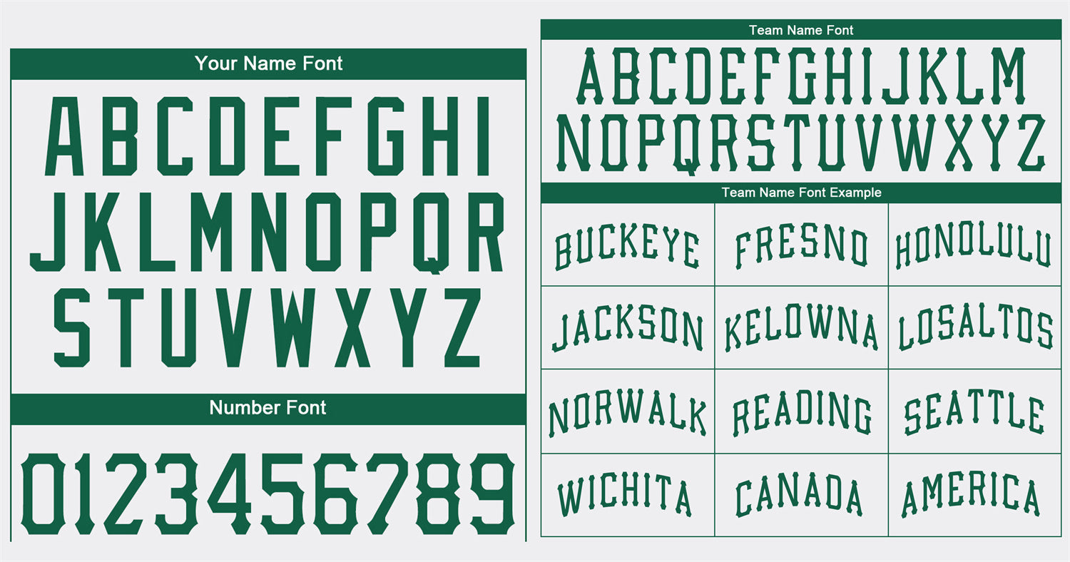 Custom White Kelly Green-Gray Classic Style Authentic Baseball Jersey