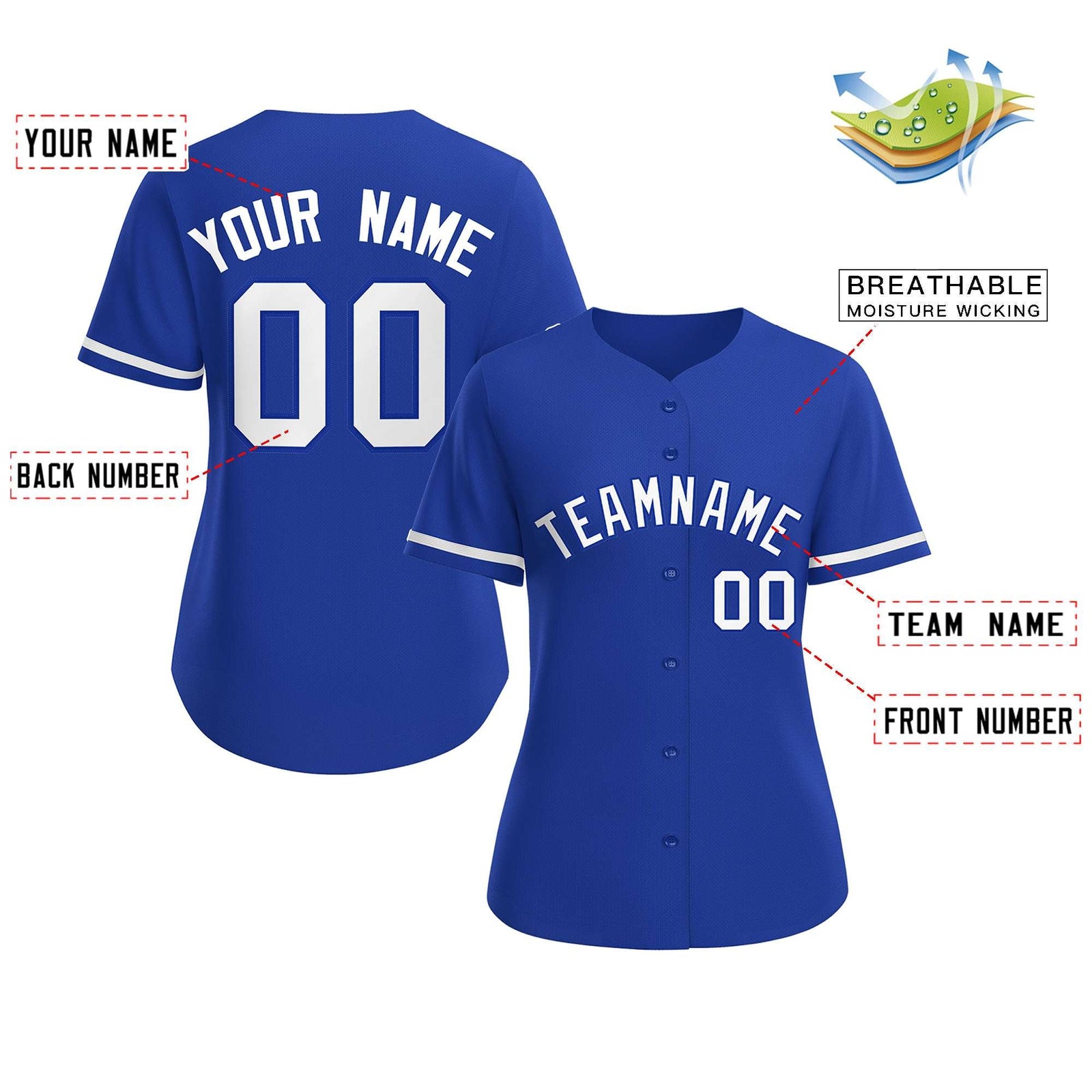 Royal Blue And White Jersey