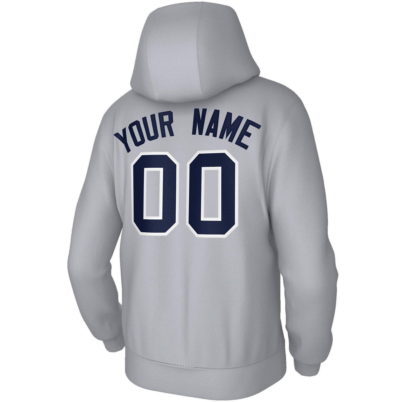 Custom Classic Style Hoodie Fashion Athletic Gray Pullover Sweatshirt