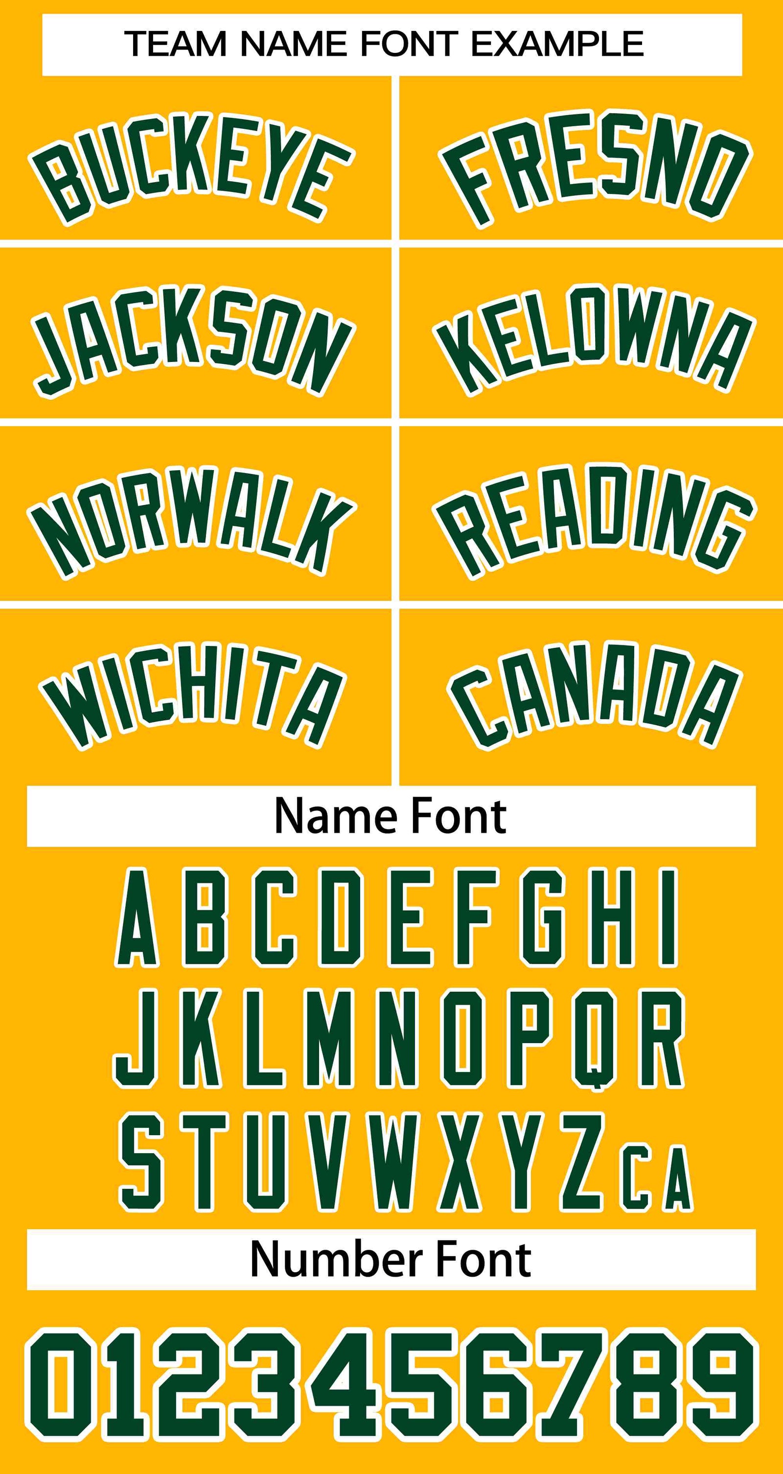 Custom Gold Green-White Classic Style Authentic Two-Button Softball Jersey