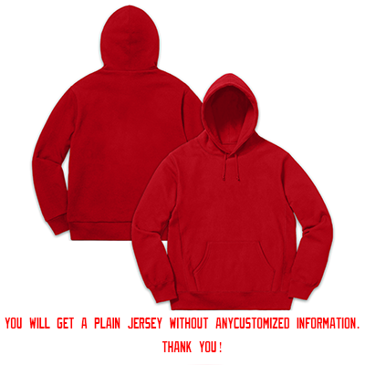 Custom Red Royal White Classic Style Pullover Fashion Hoodie Uniform