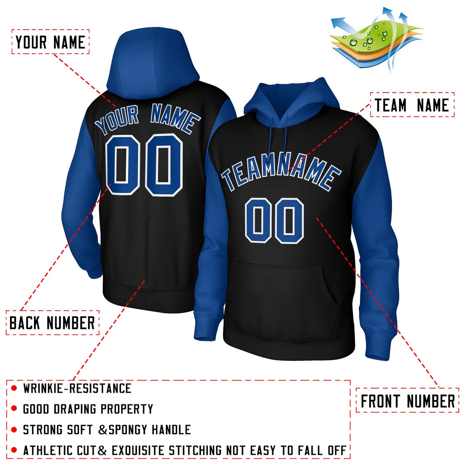 custom warm pullover hoodies for men