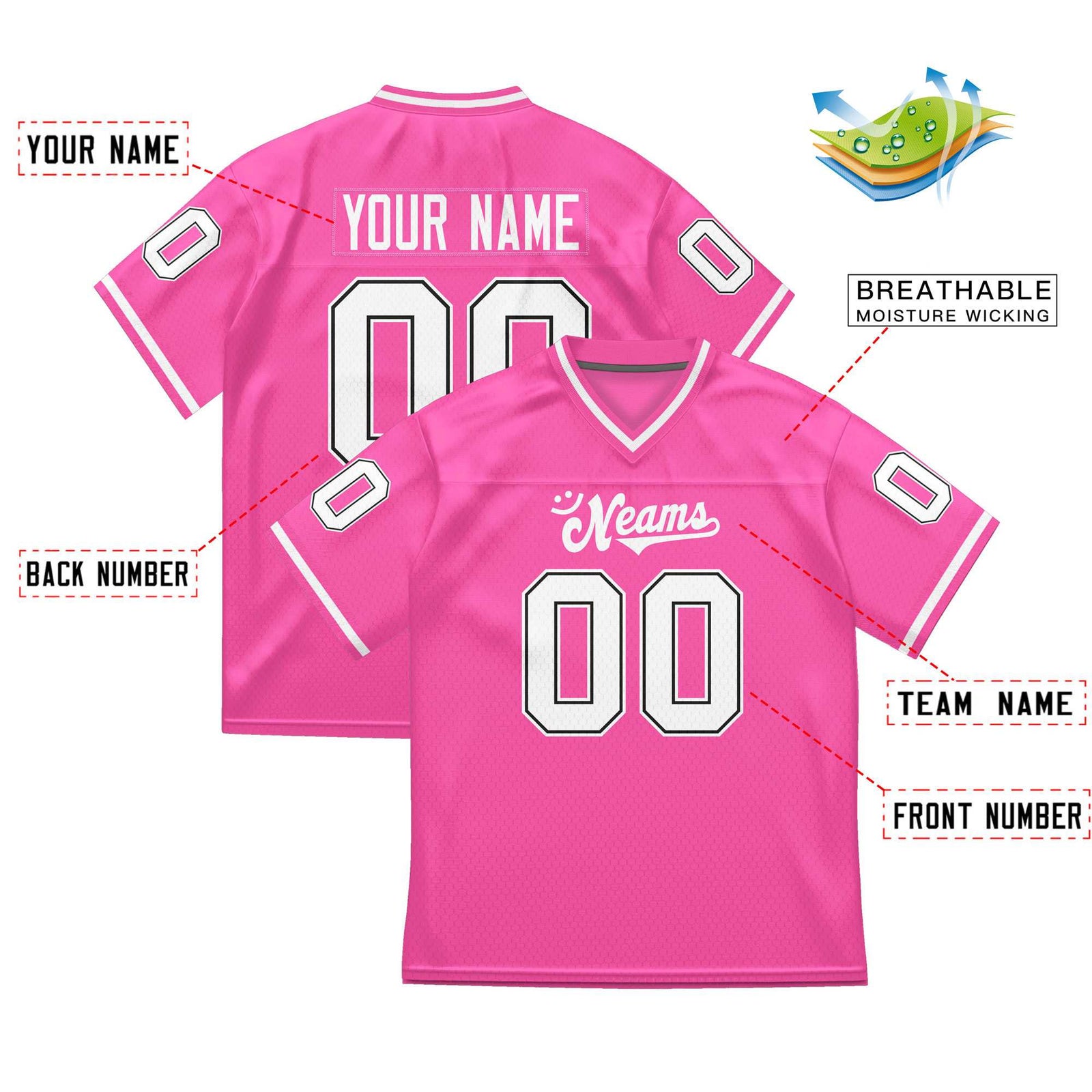 Custom Team Sports Stitched Football Jersey Personalized Practice Uniforms for Adults/Youth