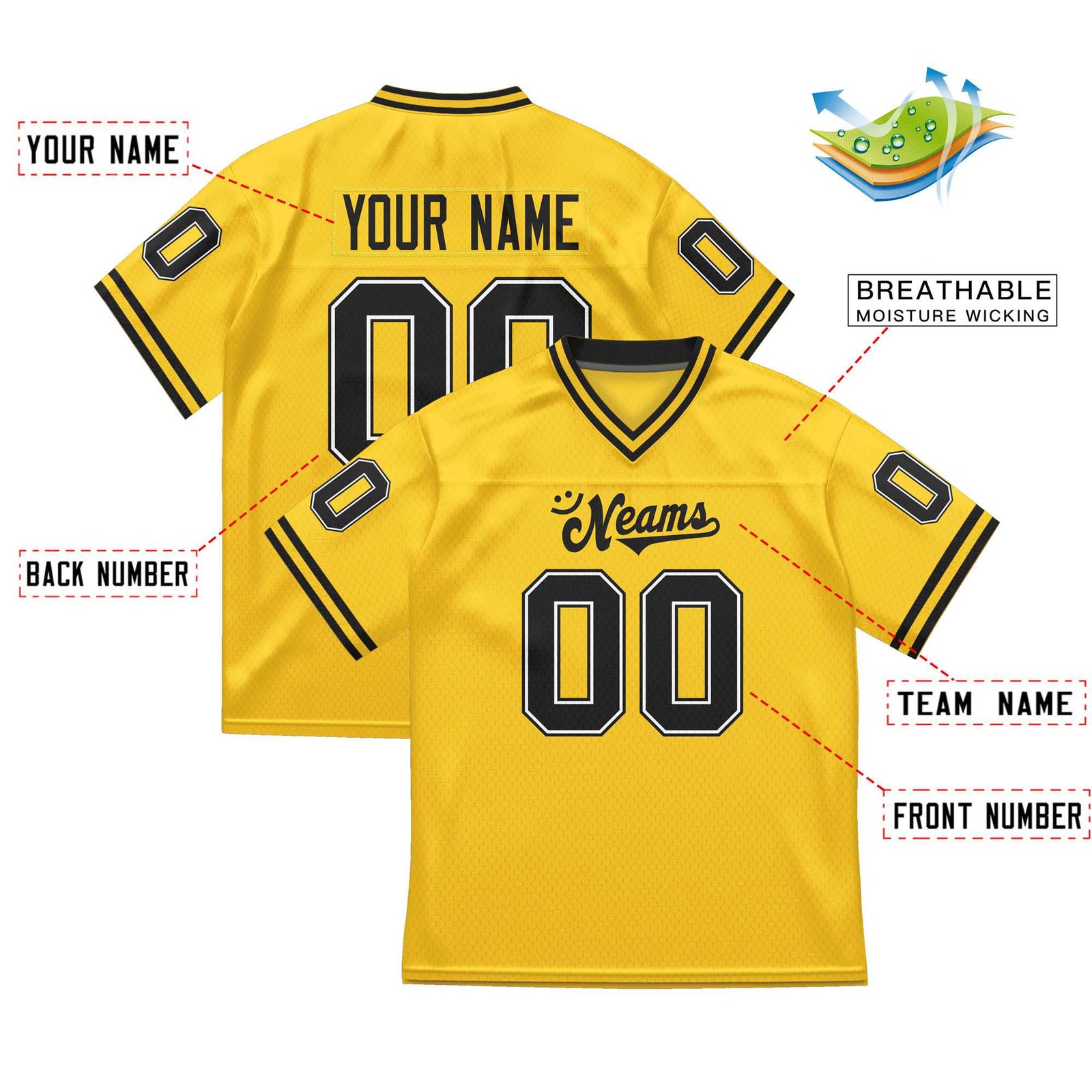 Custom Team Sports Stitched Football Jersey Personalized Practice Uniforms for Adults/Youth
