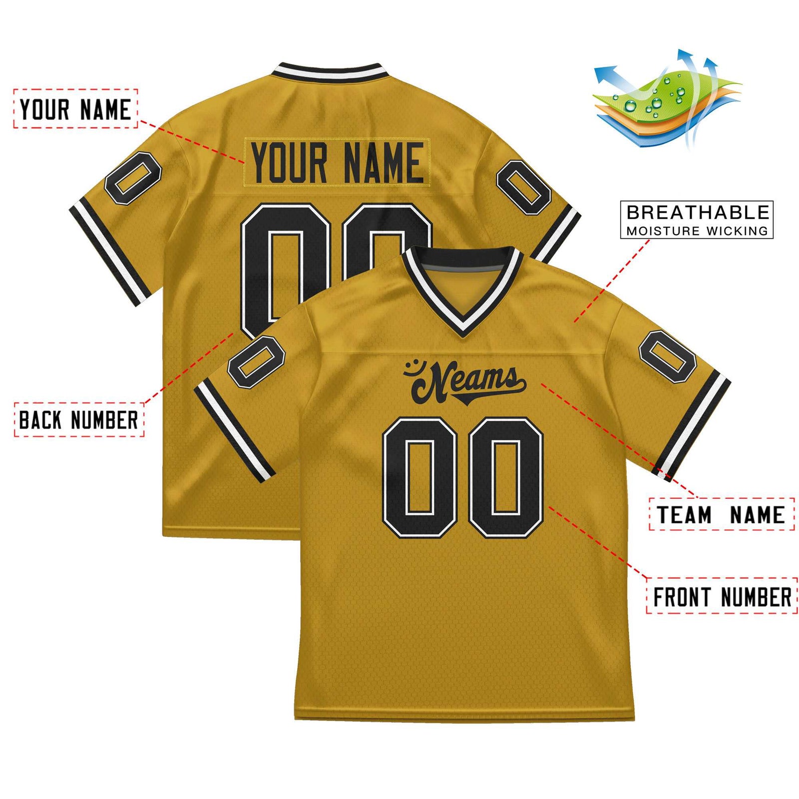 Custom Team Sports Stitched Football Jersey Personalized Practice Uniforms for Adults/Youth