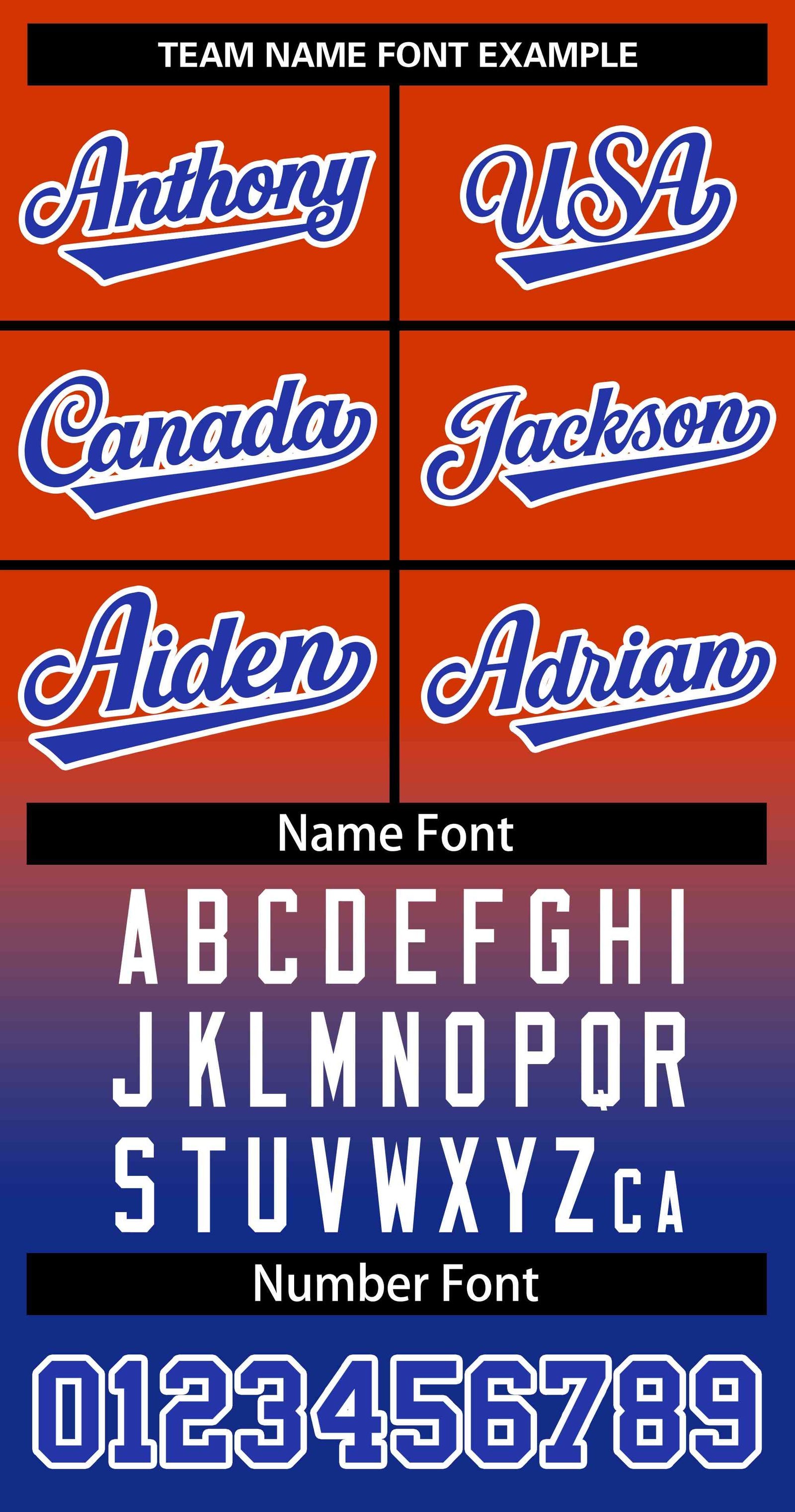 Custom Orange Royal Royal-White Gradient Fashion Authentic Two-Button Softball Jersey