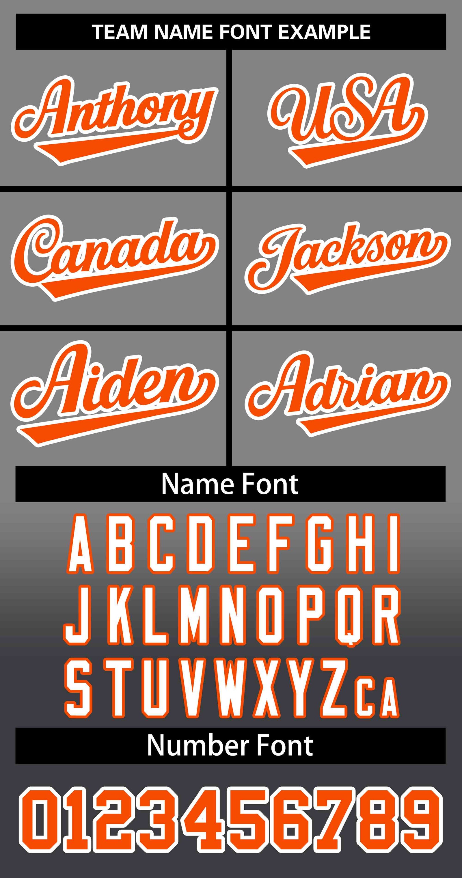 Custom Gray Dark Gray Orange-White Gradient Fashion Authentic Two-Button Softball Jersey