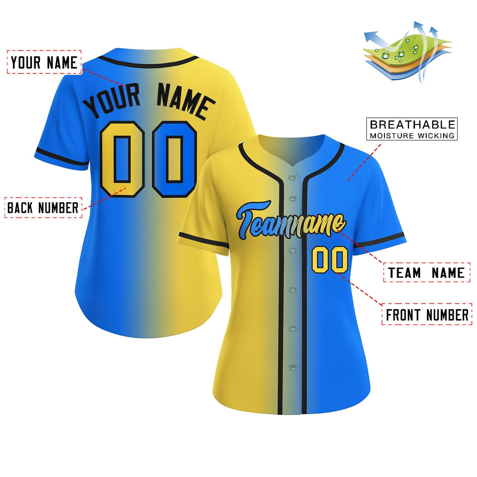 Gradient Baseball Jersey