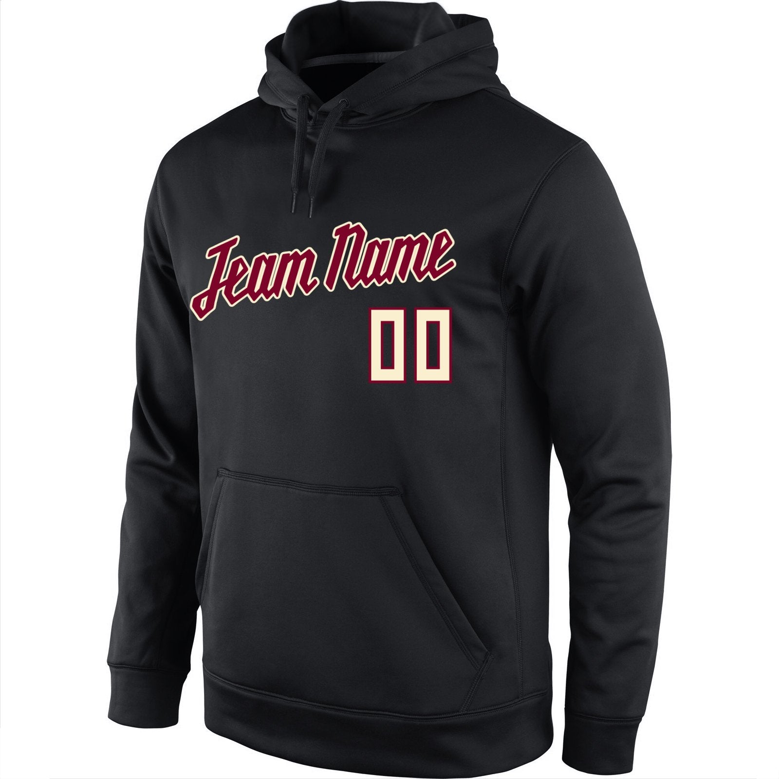 Custom Black Classic Style Pullover Sport Fashion Hoodie Uniform