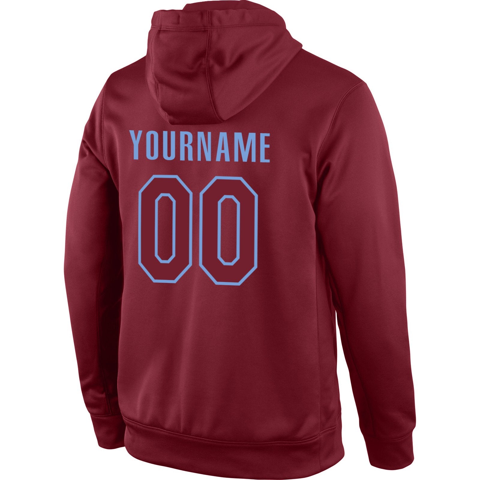 Custom Cardinal Light Blue Classic Style Uniform Pullover Fashion Hoodie
