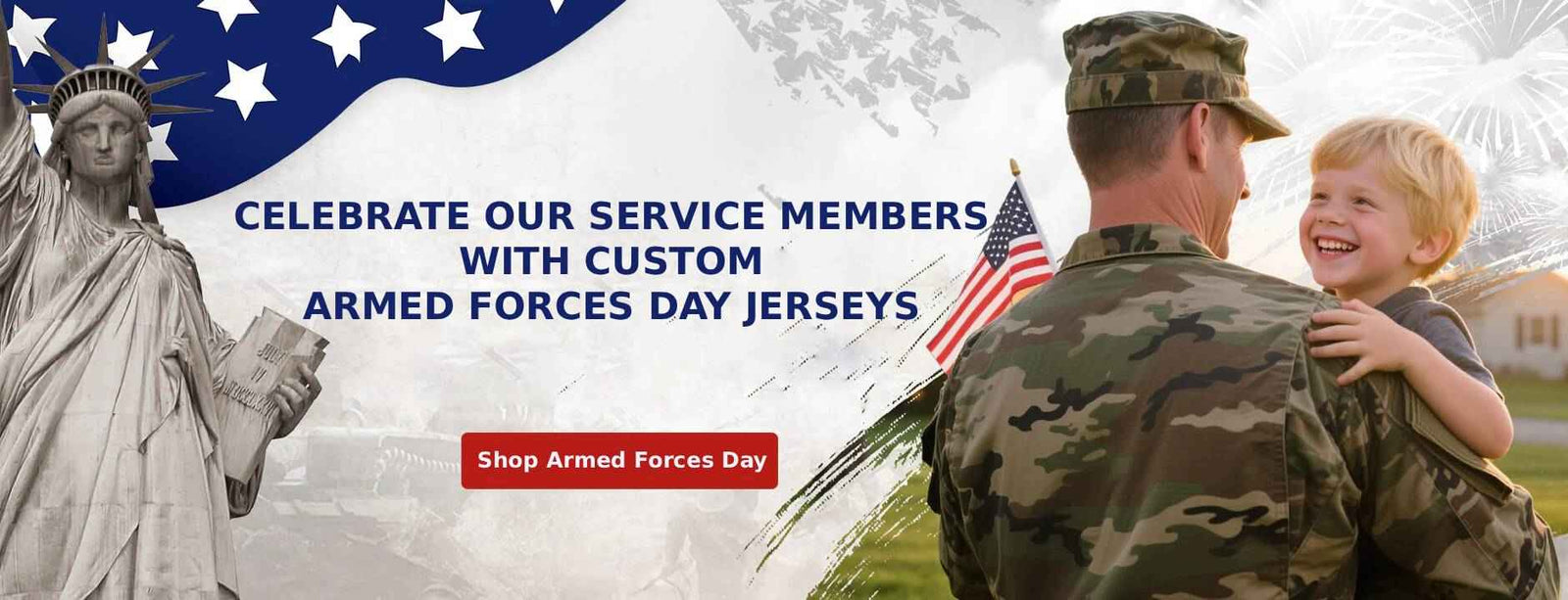 KXK custom Armed Forces Day patriotic jerseys honoring U.S. service members
