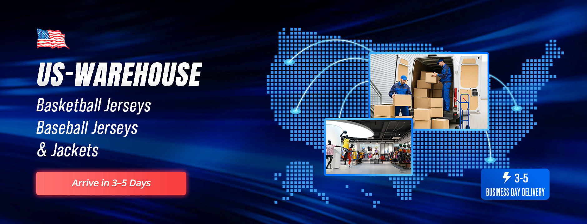 Us-Warehouse Basketball Jerseys, Baseball Jerseys & Jackets | Arrive in 3–5 Days