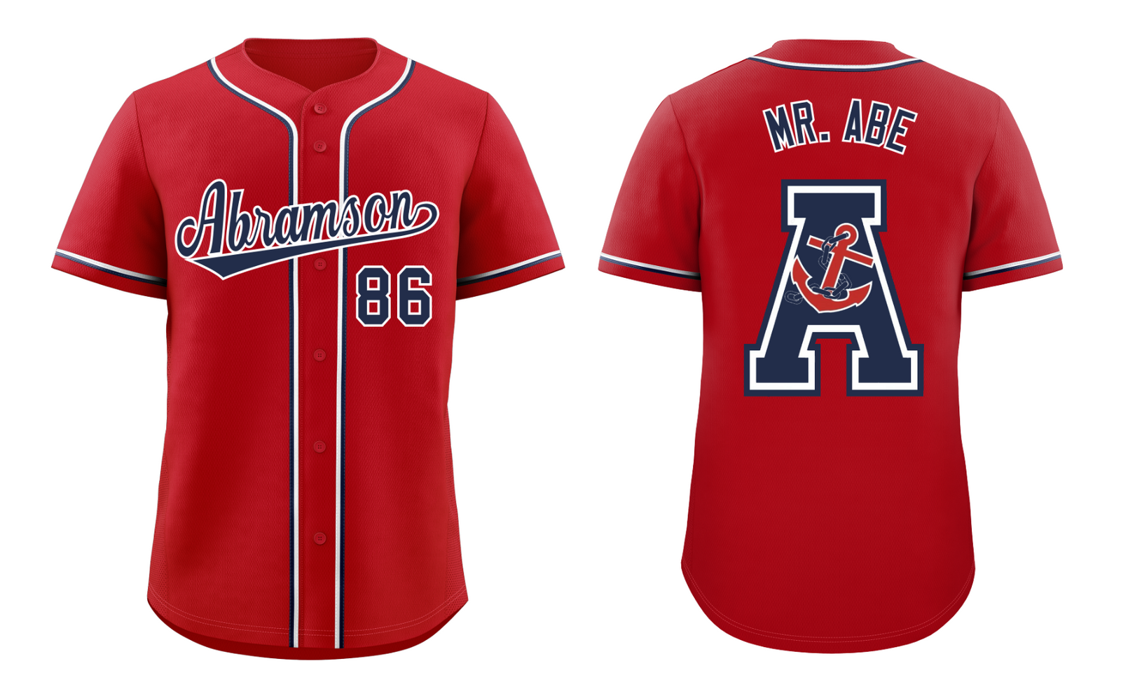 Fans-Made | Custom Red Navy-White Classic Style Authentic Baseball Jersey – Available for Reorder
