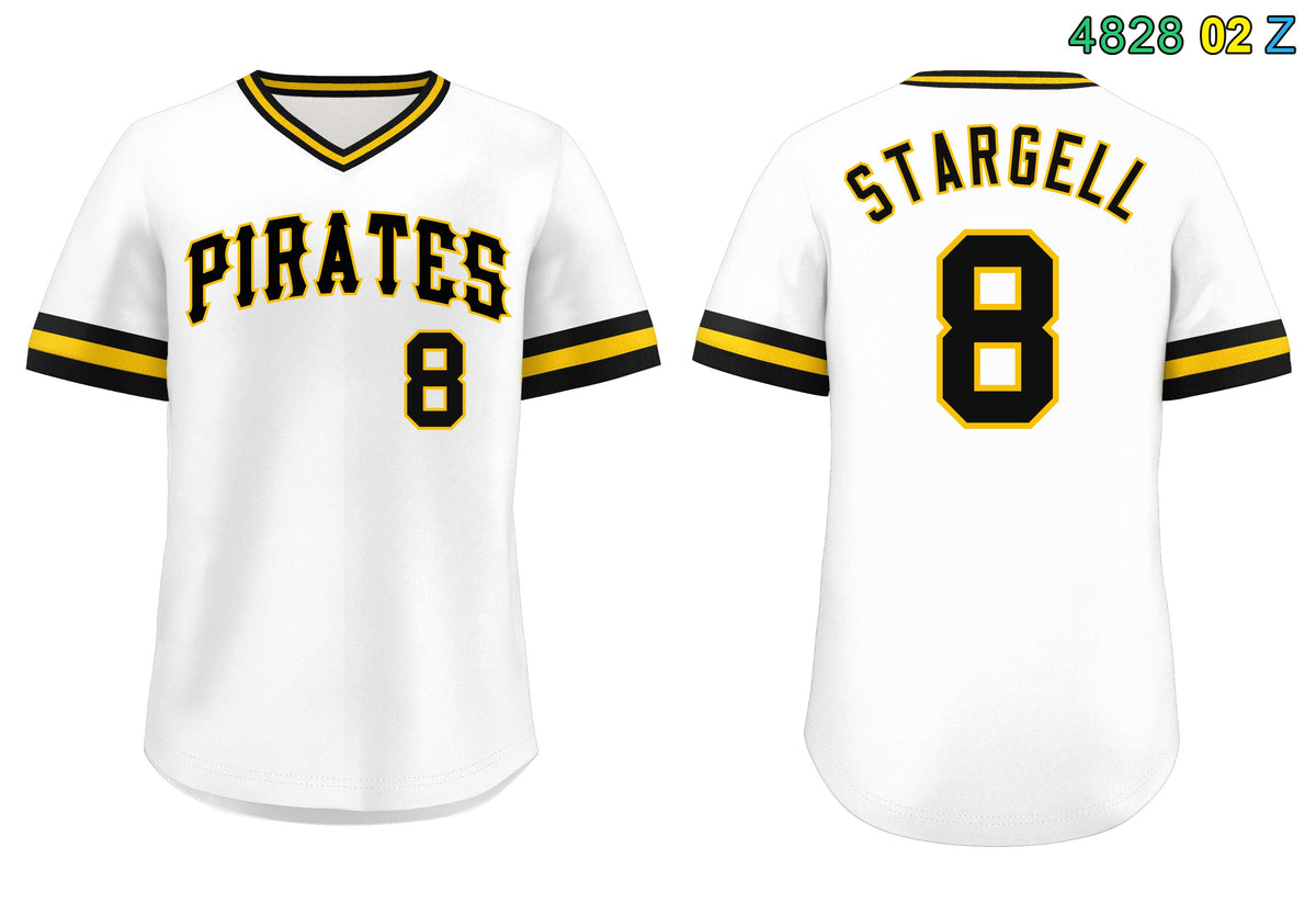 Custom White Black Classic Style V-Neck Authentic Pullover Baseball Jersey