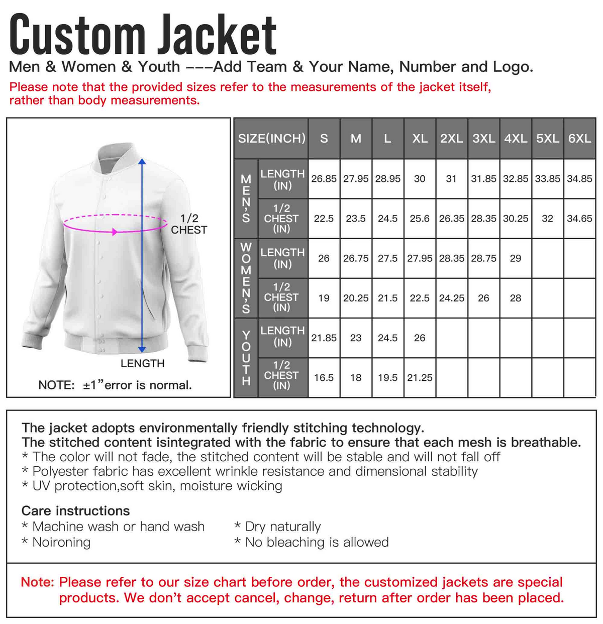 Black White Raglan Sleeves Varsity Full-Snap Letterman Jacket For Men