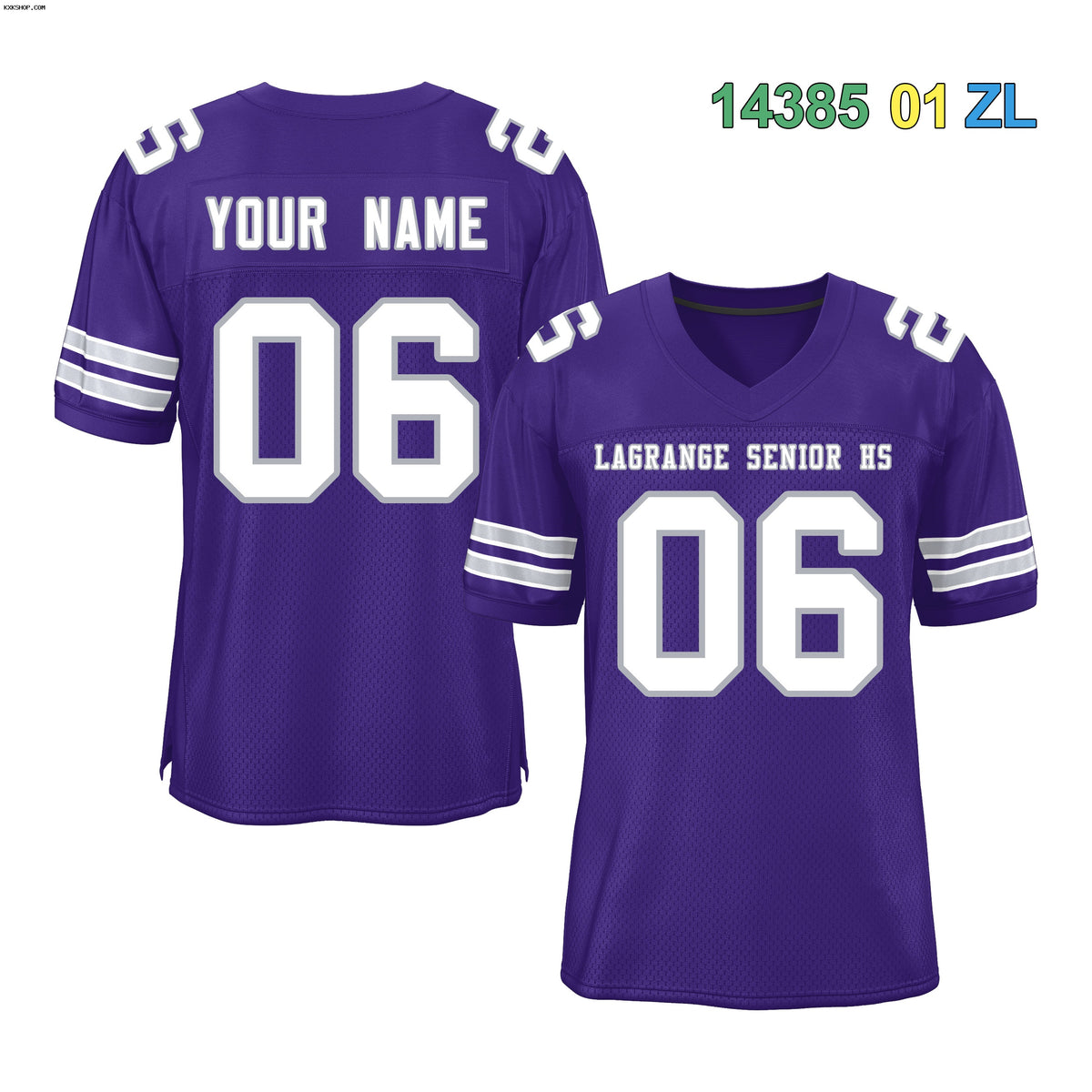 Custom Purple Classic Style Mesh Authentic Football Jersey
