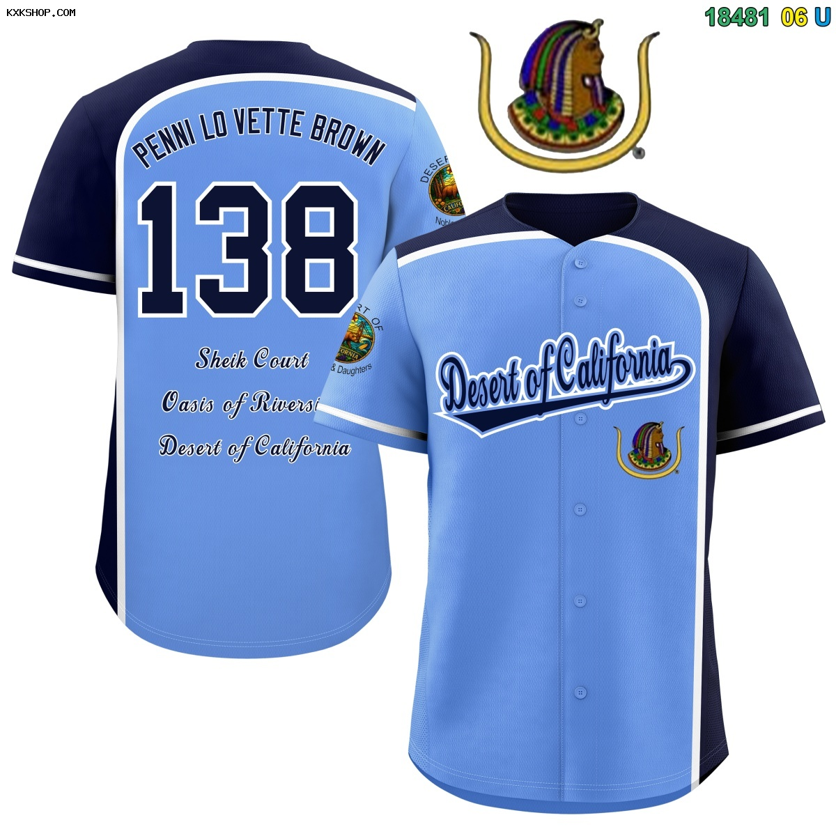 Fans-Made |Custom Light Blue Navy Personalized Color Block Authentic Baseball Jersey For Women
