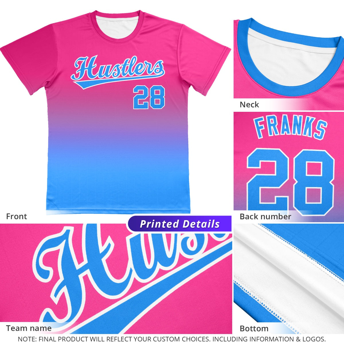 Custom Gold Orange White Gradient Fashion Lightweight T-shirt| KXKSHOP