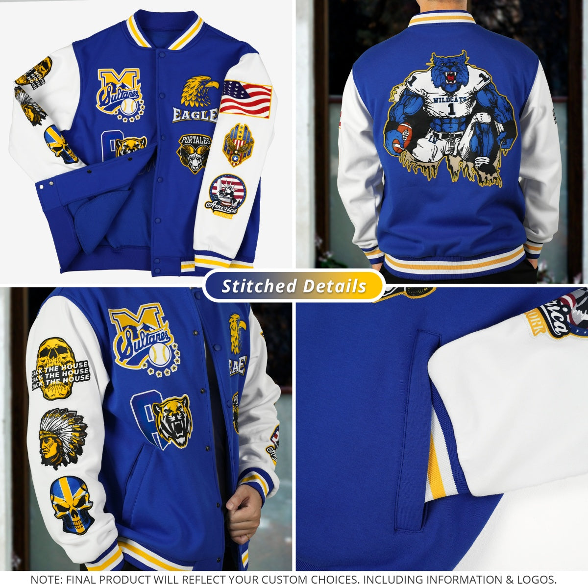Custom White Purple Classic Style Leather Sleeves Wrinkle-Resistant Jacket| KXKSHOP