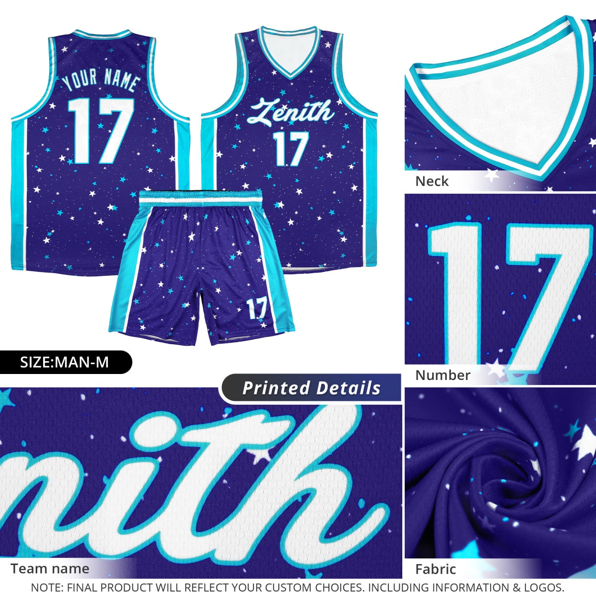 Custom Orange White Royal Blue Graffiti Pattern Star Basketball Jersey| KXKSHOP