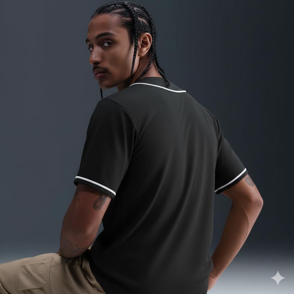 Black Gray-White Classic Style Authentic Baseball Jersey For Men