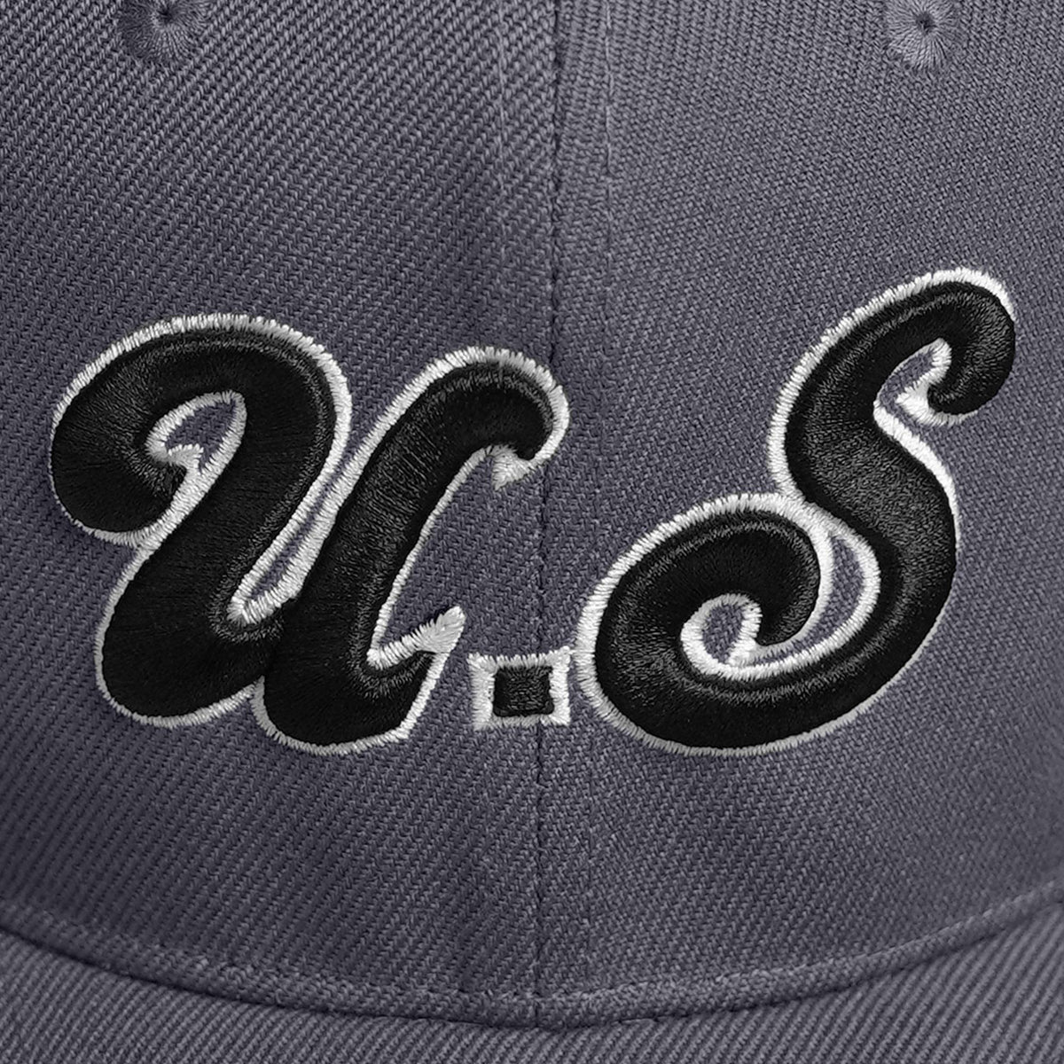 Custom White 3D Puff Embroidery Flat Embroidery Flat Eaves Sport Baseball Cap Design for Men/Women/Youth-Grey